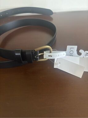 LOFT Black Belt with Gold-Tone Buckle XL